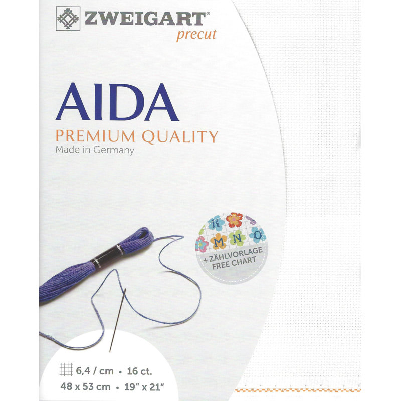 Prédécoupé Zweigart Aida 3251/594 Misty Blue, Bleu brumeux