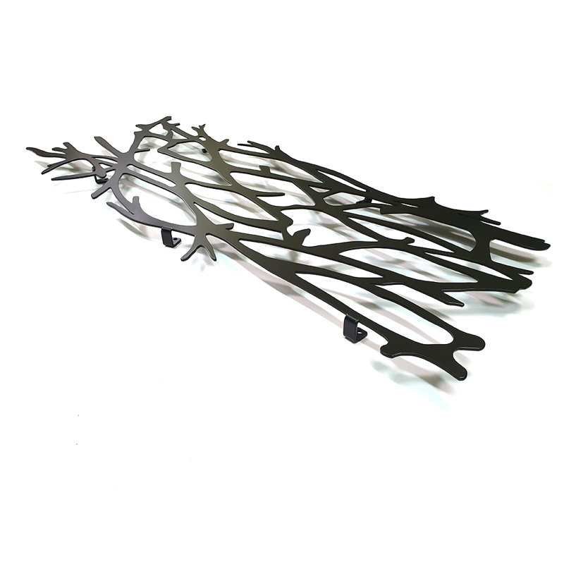 Necaise Steel Wall 18 - Hook Wall Mounted Coat Rack