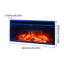 Luisa Fires & Fireplaces 122cm W Electric Fire with Multi-Color Flame