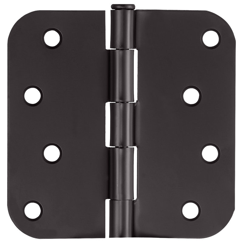 Design House 188458 Door Hinges For Interior Doors 12-pack 4-inch X 4-inch – Rounded 5/8-inch Radius Steel Door Hinge – Satin Nickel – Fits Standard Doors