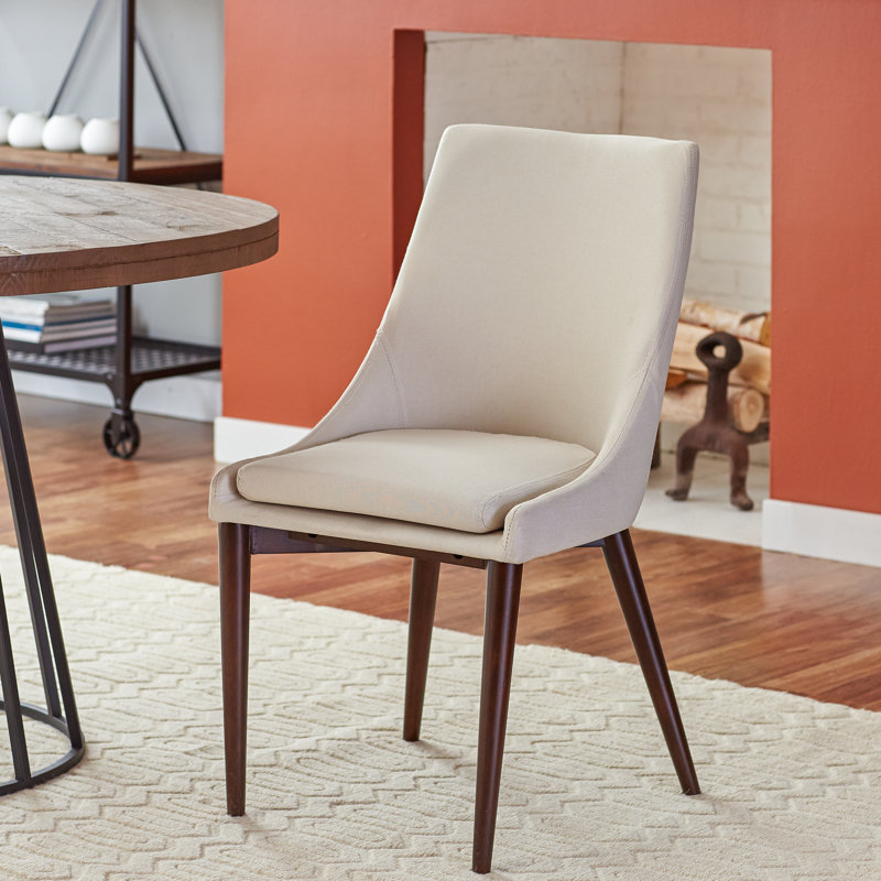 Leonitus 18.25'' H Upholstered Side Chair, White Linen