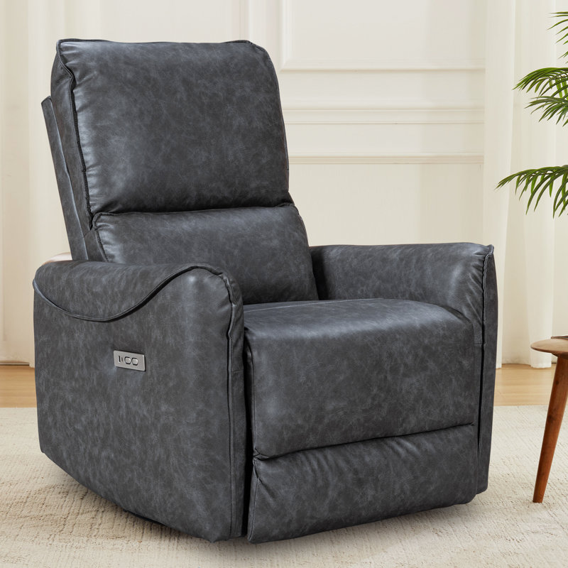 32.3" W Power Swivel Rocker Recliner, Beige