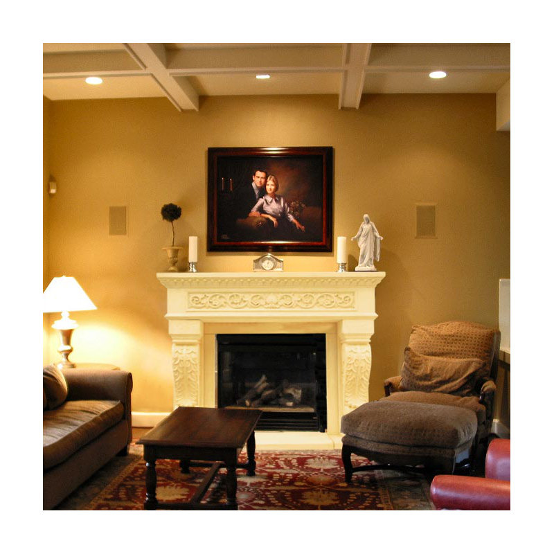 Chateau King Henry Cast Stone Fireplace Surround with Hearth & Filler Panels