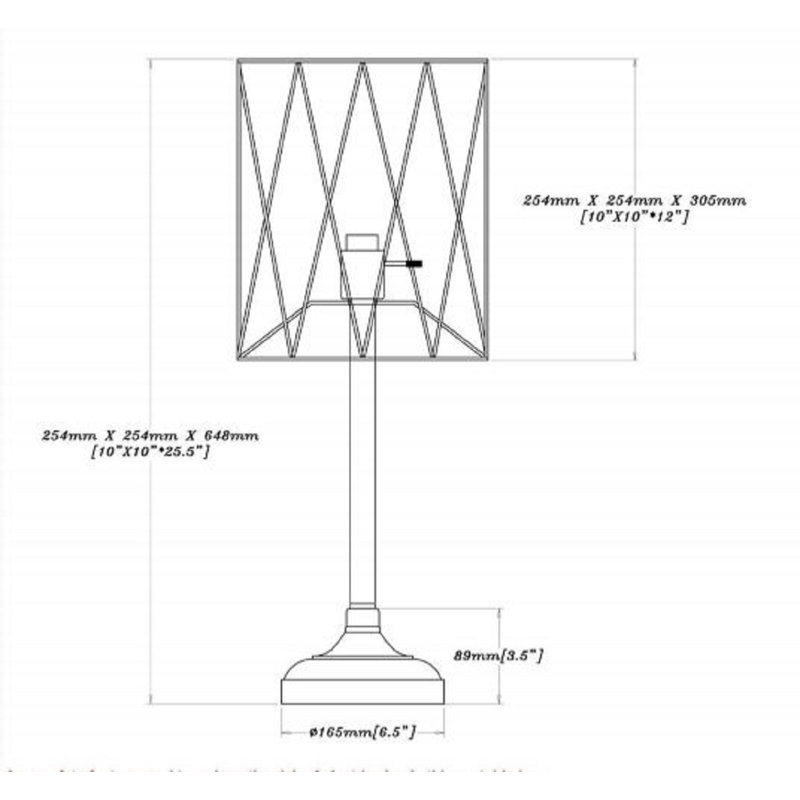 Lampe de table noire 25,5 ", Yes