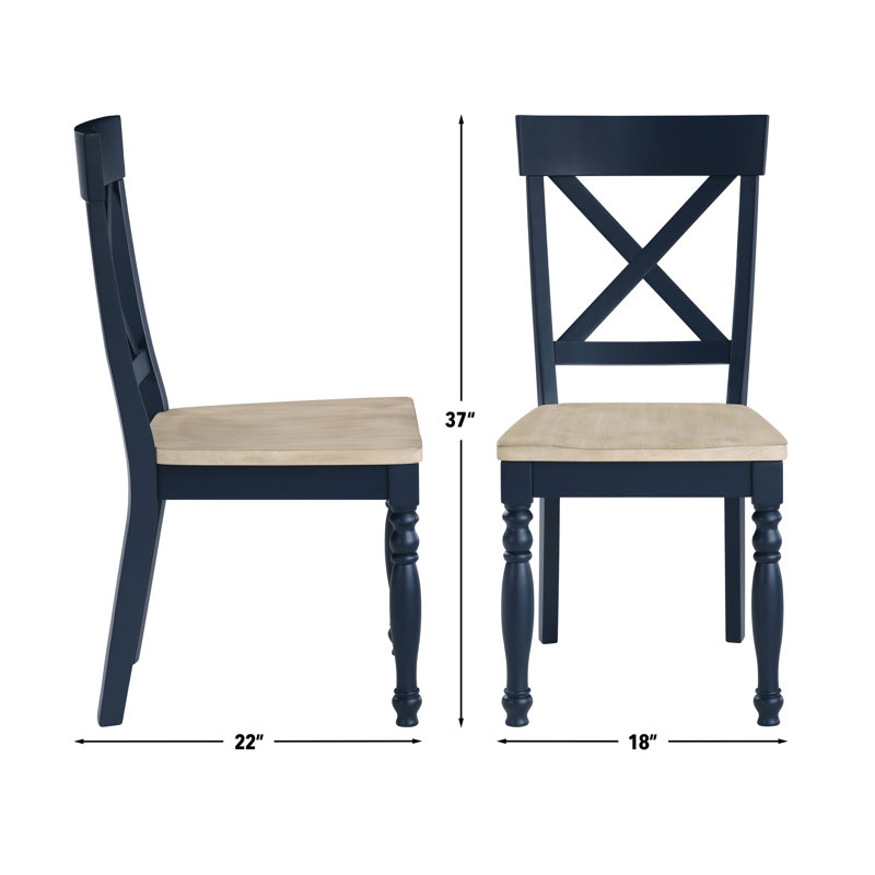 Darcy 42" Round Wood Dining Set, Blue