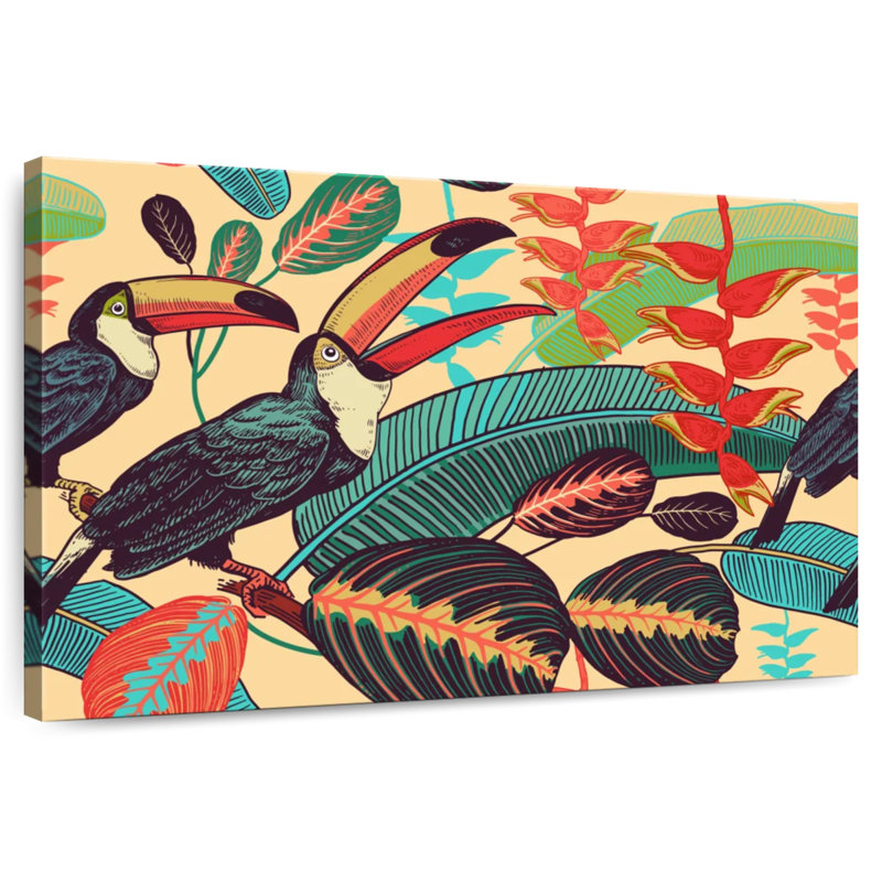 Brampt Exotic Toucans, 26'' H x 39'' W