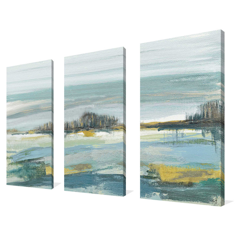 «Lewbeach Vista», ensemble de 3 toiles tendues, H 32 po x l 48 po x P 0,75 po