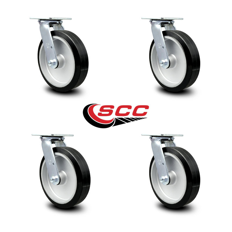 Rubber on Aluminum Caster