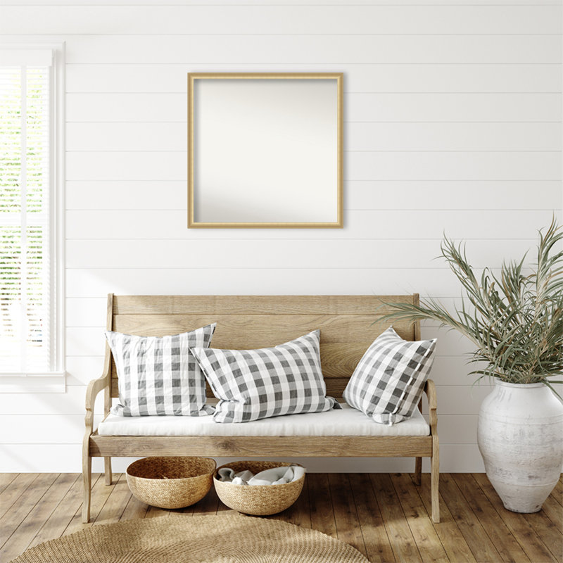 Miroir mural Merima, 27,75 po x 27,75 po, Or, Carré