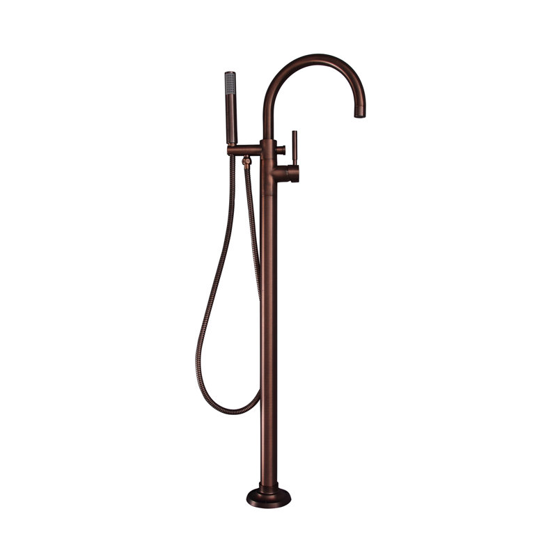 1 Handle Bathroom Freestanding Tub Filler with Diverter, Oil Rubbed Bronze