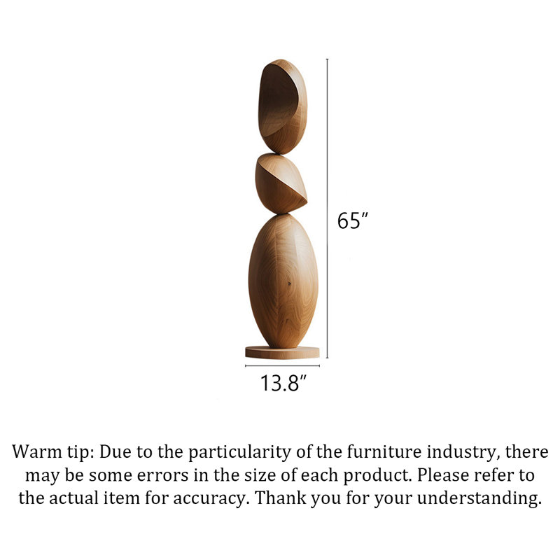 Objets décoratifs en bois de teck moderne et abstrait
