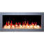 Foyer électrique intelligent 48 "LITEeer Homes II II ZEF48X | Cadre blanc ultra-mince fixé au mur et encastré | HD multi-flammes, bûches respirantes avec pierres de glace pilée, contrôle de l'application