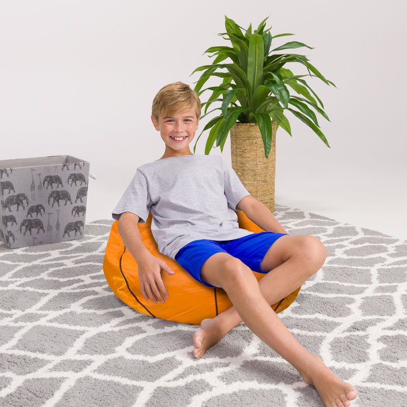 Bean Bag Chair for Kids, Teens, and Adults - Filled with Soft Beads, Includes Removable and Machine Washable Cover - Multiple Colors, Sizes and Fabrics including Soft Nylon & Canvas with Patterns