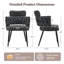 Chaise d'appoint moderne avec accoudoirs tissés Mid Century-132275798-132909715
