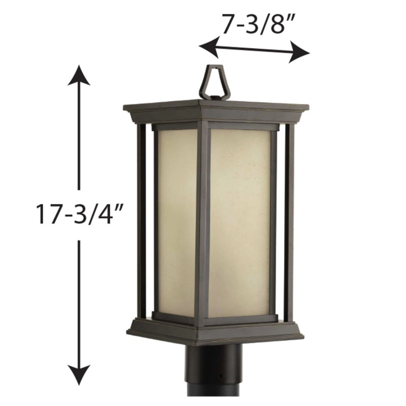 Tête de lanterne à 1 lumière H 17,75 po en bronze antique Samanda