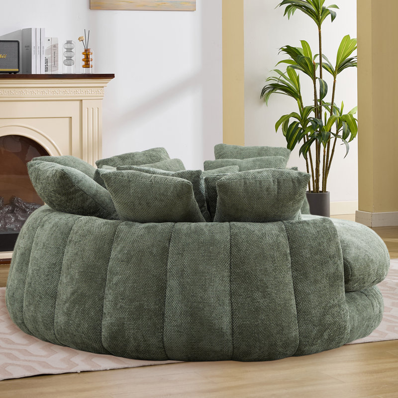 Canapé pour fauteuil de salon Eyre, Vert olive