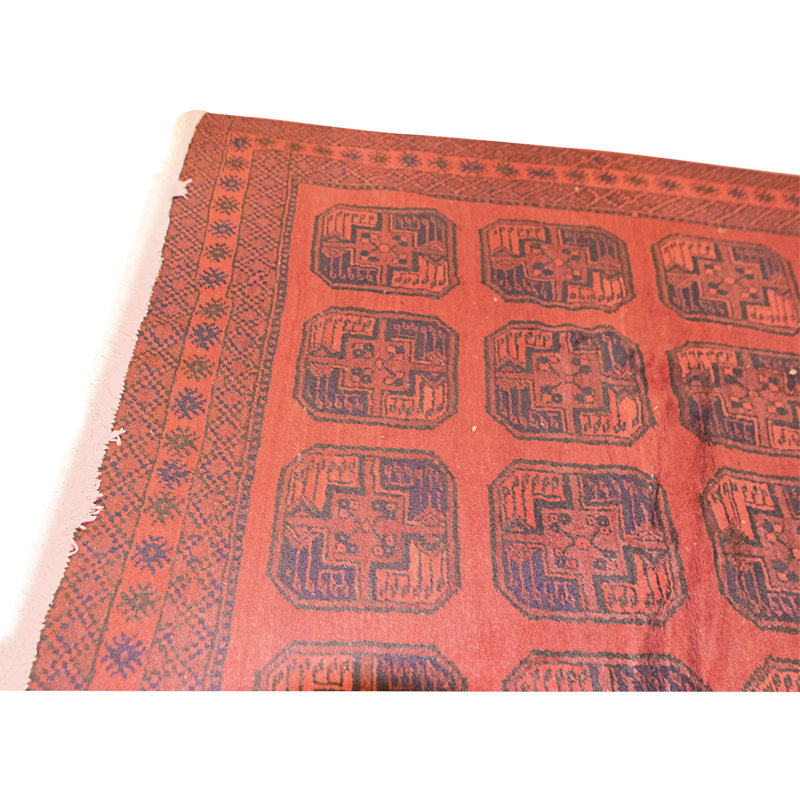 Hand Knotted Wool Area Rug in Multi
