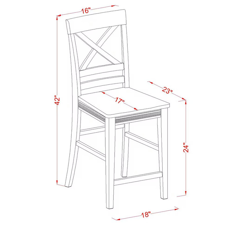 Ensemble de table de salle à manger à hauteur de comptoir 3 pièces comprenant une table ronde en bois avec piédestal et 2 chaises, noir et cerise