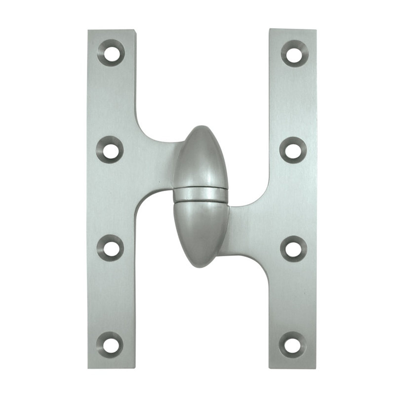 Charnière Deltana OK6040B3-R 6 po x 4 po en laiton poli, Côté droit, Laiton poli