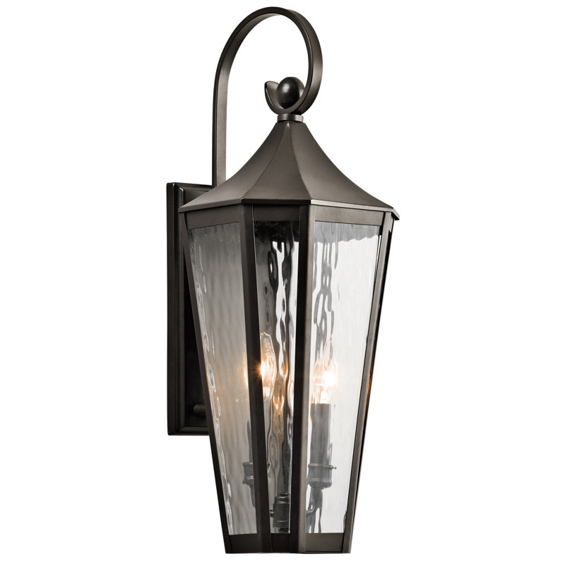 Lanterne murale d'extérieur 2 lumières Woodlawn, Bronze vieilli