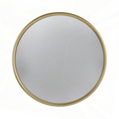 Gold Round Mirror