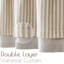Cantonnière rayée en lin pour fenêtre Cantonnière à double couche pour cuisine-674452402