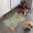 Timeless Sage Floral Prints - 1 Piece Bone Shape Feeding Mat