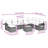  Garden Sofa Set Light Grey, Dark Grey