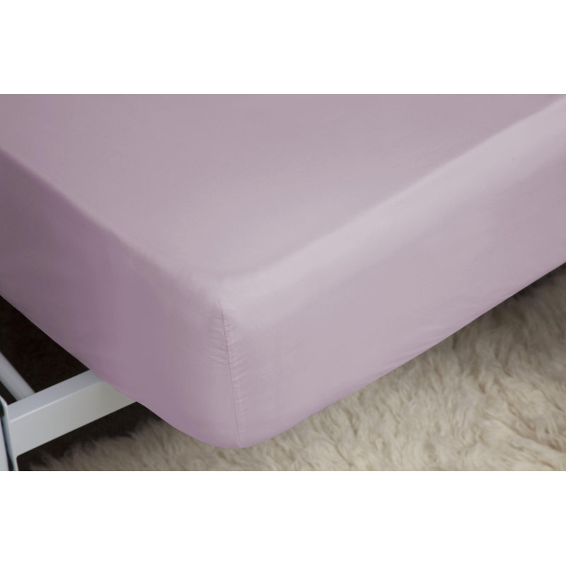 Sateen Fitted Sheet, Single (3'), Mulberry