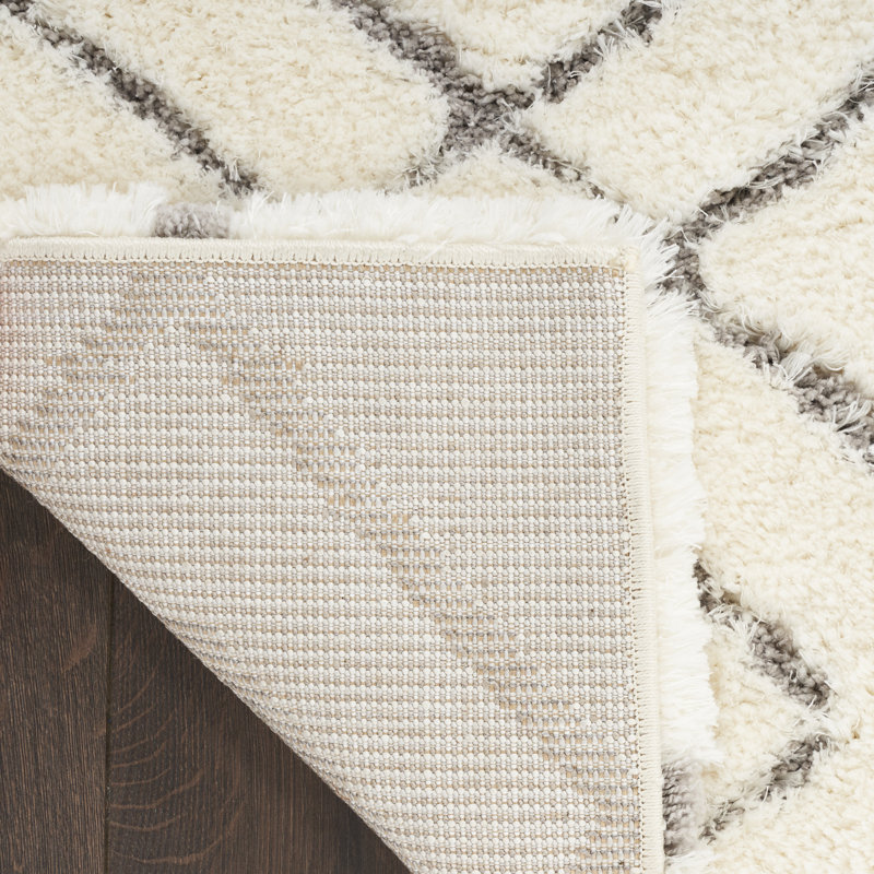 Tapis ivoire à poils longs Dreamy, Rectangle 7 pi 10 po x 9 pi 10 po