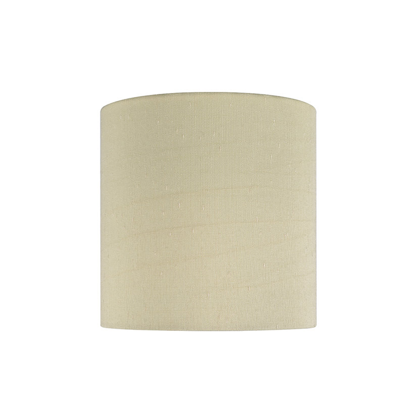 Gold Jacquard Textured Fabric Drum Lamp Shade, 8 inches
