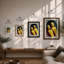 Golden Sentinels Art Deco - Framed Print-1617004296-1617004297