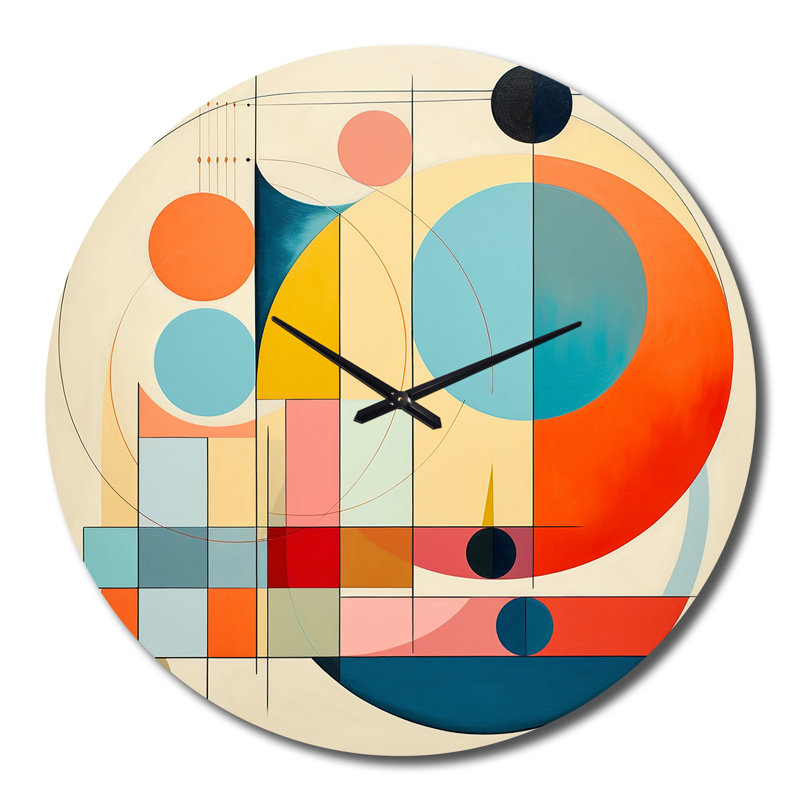 Horloge murale Serendipity Mid-Century Geometrics IV, Grand