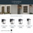1-Light Black Post Lantern Head with Water Glass Shade