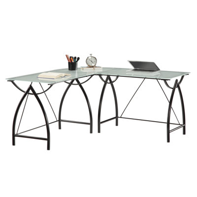 Bureau en forme de l en verre Harjo