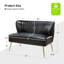 Causeuse moderne en similicuir sans accoudoirs Leona-1624575733