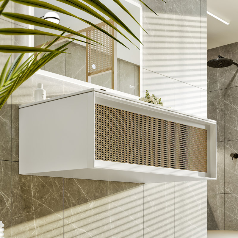 Ensemble de meuble-lavabo mural simple 31 po Iadrik Nets, Blanc