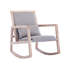 Chaise berçante en tissu et bois massif Fortezza avec coussin lombaire amovible-91886233