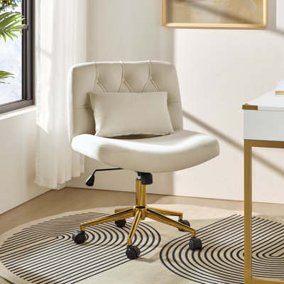 Guitarra Modern Polyester Tilting Criss Cross Office Chair with Pillow