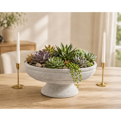 Pot à fleurs sur pied en terre cuite Mailey
