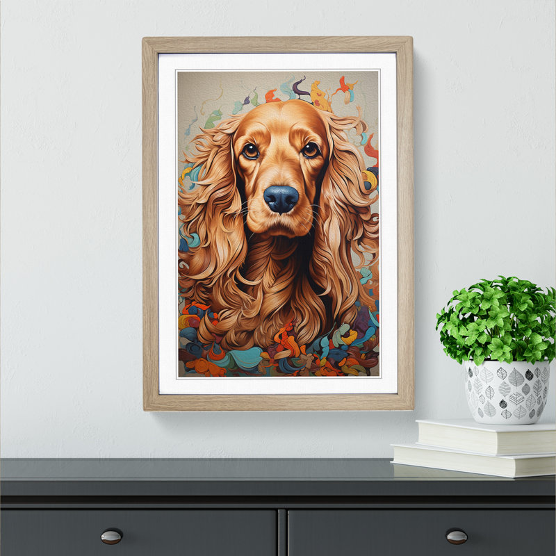 Single Picture Frame Print on Wood, 34cm H x 25cm W, Oak Framed