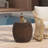 Faux Rattan Side Table