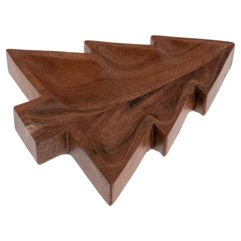 Wood Shaped Serving Bowl Tree