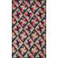Small Scatter Size American Hooked Multicolor Wool 1930s Antique Rug