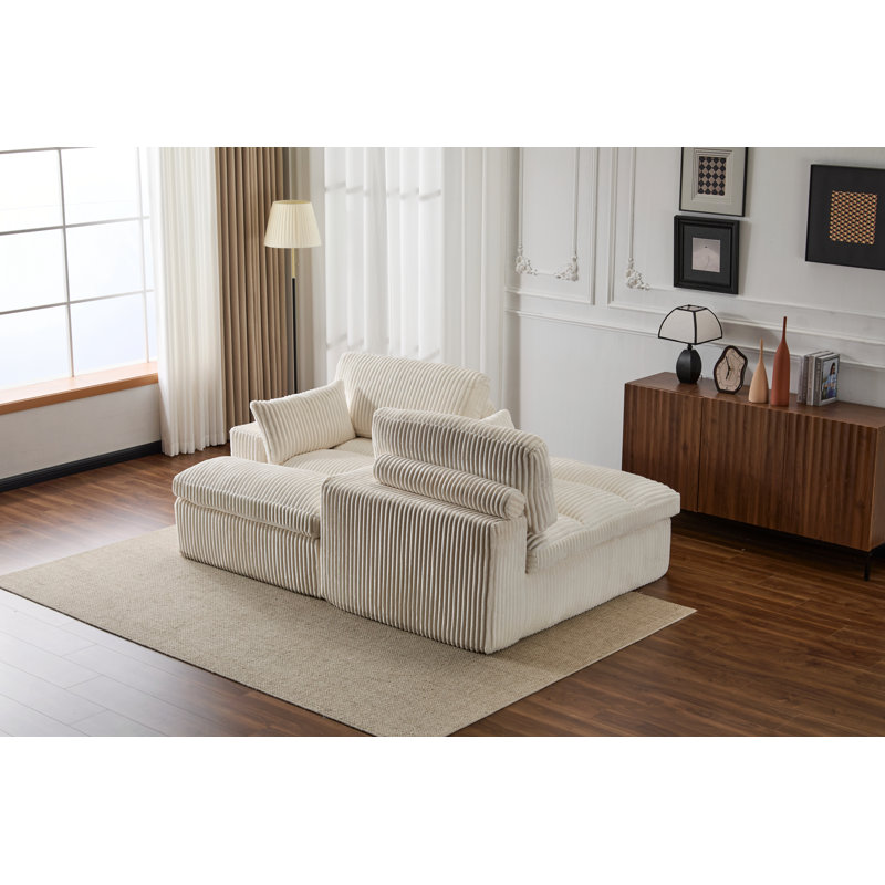 Double méridienne, canapé-lit modulaire en nuage, canapé-lit modulaire à assise profonde pour la chambre à coucher du salon