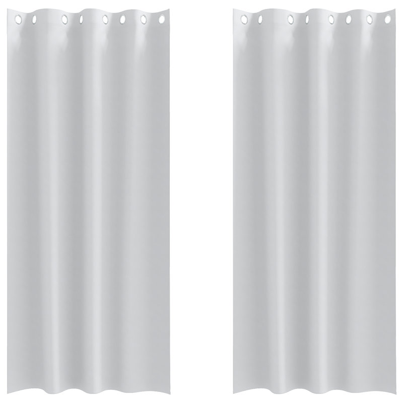 Tacorian Curtain Pair, 140cm Width x 225cm Drop, Pale Grey