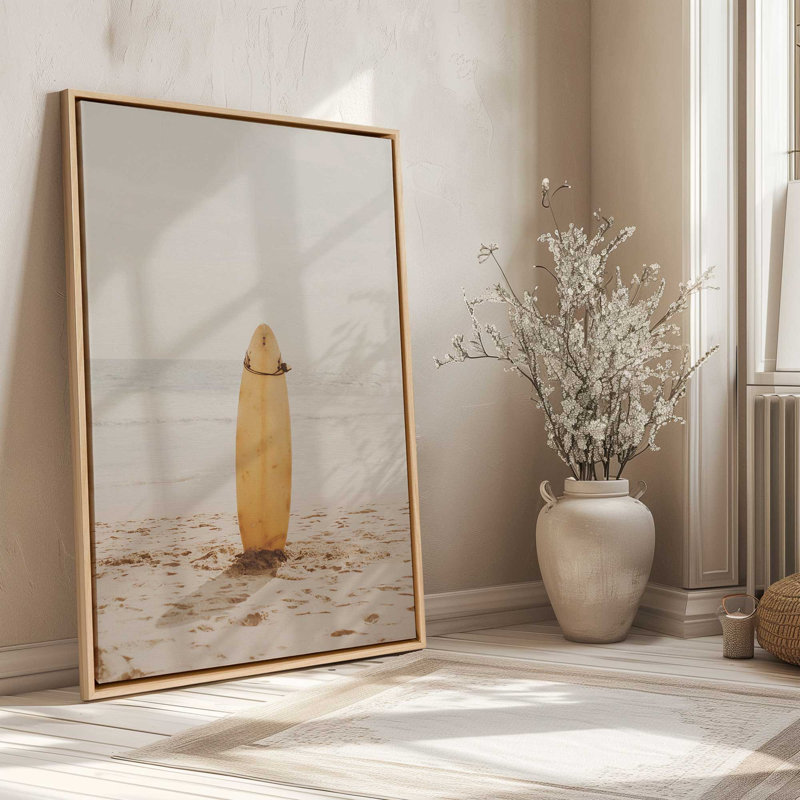 «Solitaire Surf», reproduction sur toile, Cadre américain en érable flottant, H 36,75 po x l 24,75 po x P 1,75 po