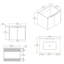 Meuble-lavabo flottant 24 po avec lavabo, porte à fermeture douce, comptoir en granite blanc 0,6 po et dosseret