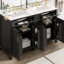 Meuble-lavabo moderne de 48 pouces avec lavabo en céramique, portes à fermeture en douceur, tiroir rabattable, tablettes de porte à double couche, solution de rangement élégante-124456466