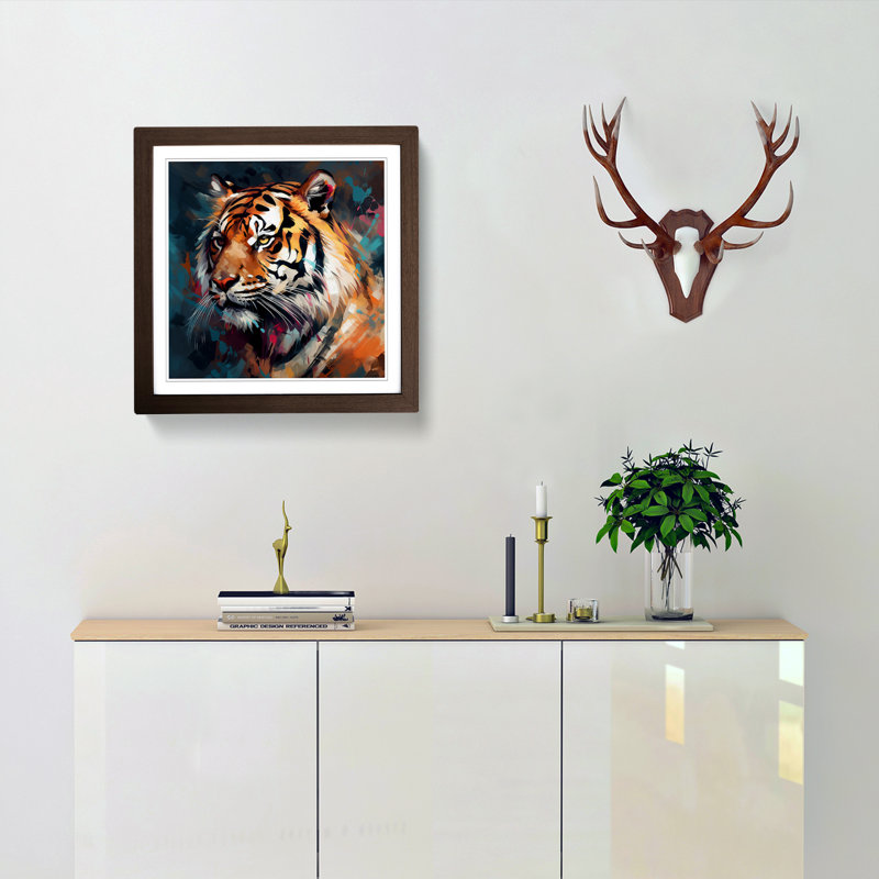 Tiger No.3 - Framed Print, Walnut